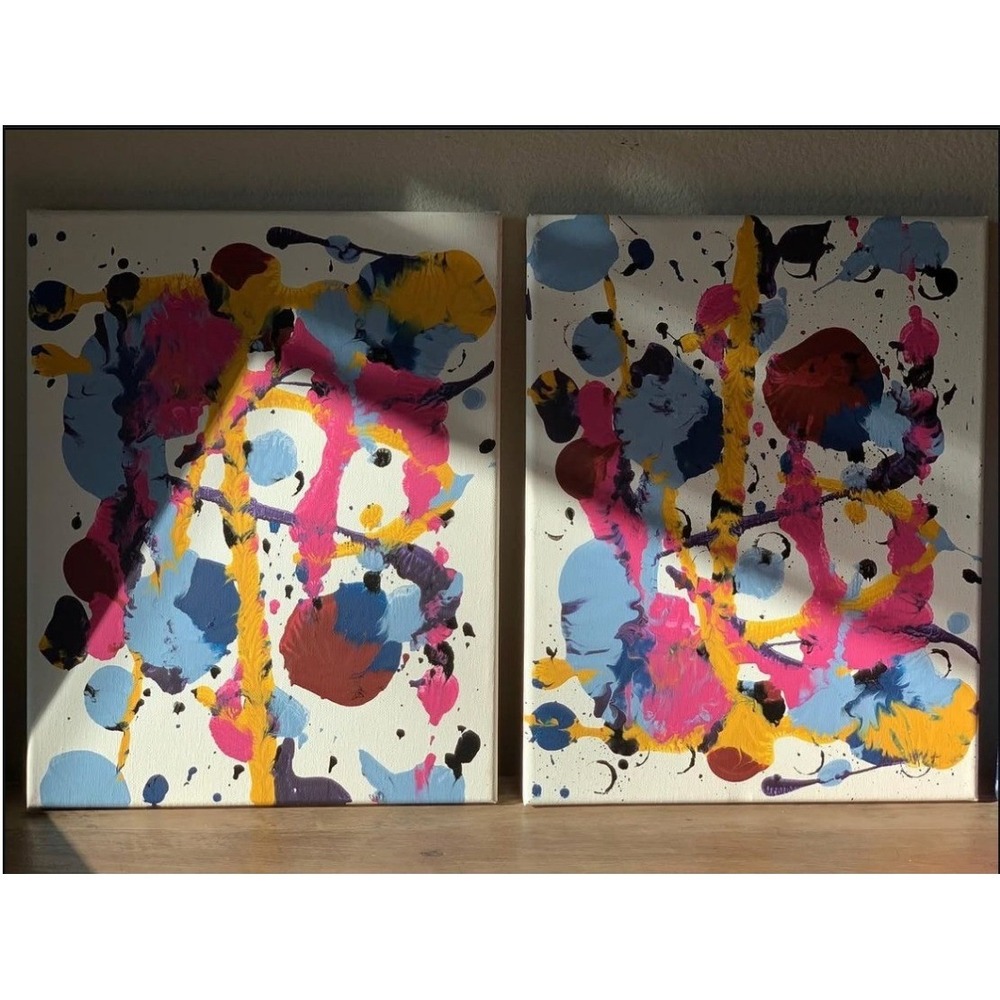 Original Abstract Painting Set "Discombobulation" 11x14 Canvas Art